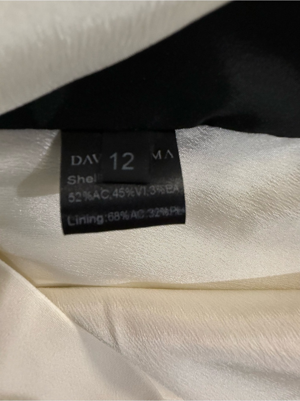 David Koma Black & White Asymmetrical Ruffle Dress - Picture 5 of 9